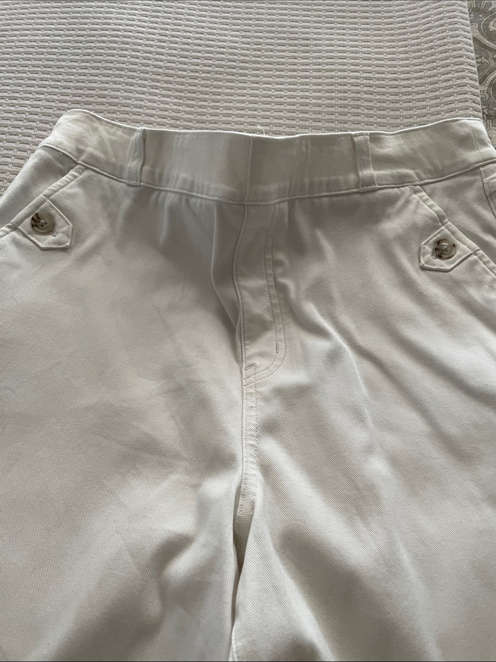 SPANX White High-Waist Shaping Pants with Red Logo Tag - Picture 3 of 4